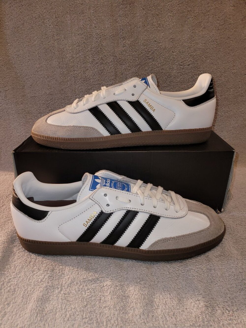 Adidas Samba OG Originals White Black Brown Gum B75806 Men's Size 8.5 Sneakers